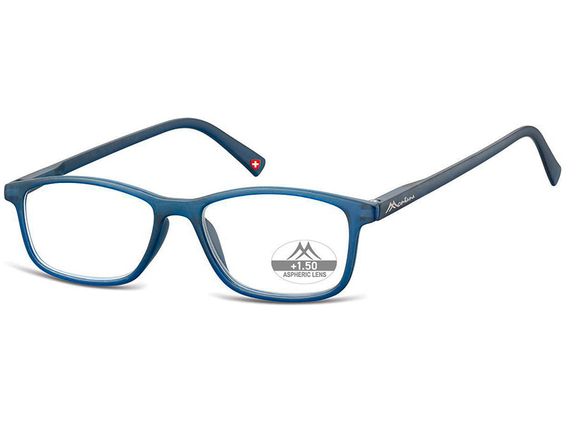 Ochelari de citit Montana MR51A +3.00, matt blue, din Acetat, p/u barbati + husa