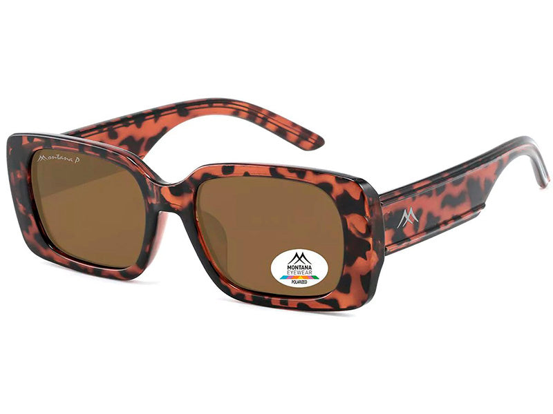 Ochelari de soare Montana MP76A, shiny turtle, din Acetat, p/u femei + husa moale