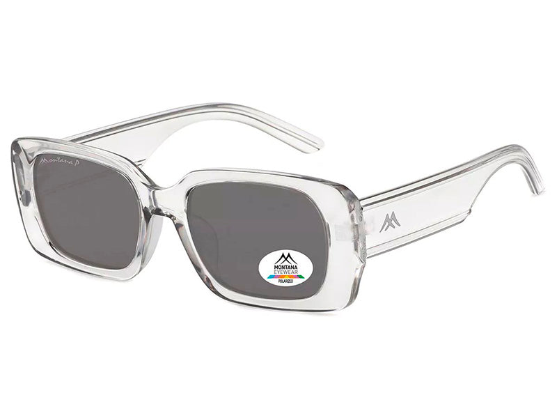 Ochelari de soare Montana MP76C, shiny clear grey, din Acetat, p/u femei + husa