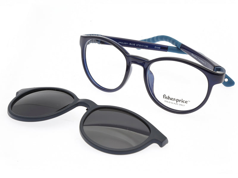 Rama optica FISHER PRICE  FPCL001 BLUE CLIP-ON 47-17-130, din Acetat, p/u copii