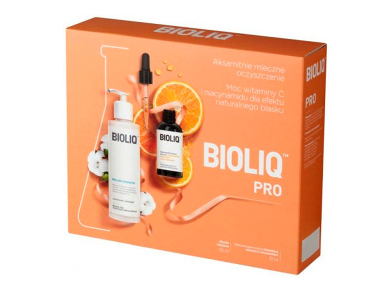 Bioliq Pro Set Ser cu vitamina C si niacinamida 20ml + Laptisor micelar 135ml