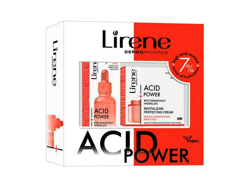 Lirene SET Acid Power Crema revitalizanta 50ml + Ser exfoliant 30ml 10E07307