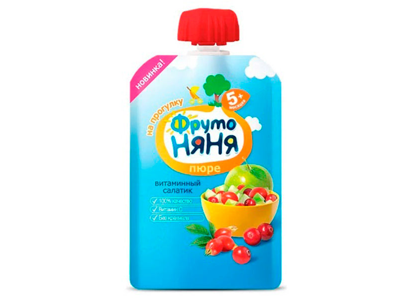 Fruto Niania Pireu salata de vitamine din mere-macies-merisori 90gr