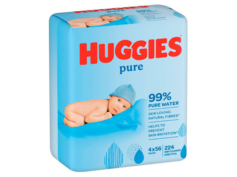 Huggies Servetele umede Pure Quad (56x4)