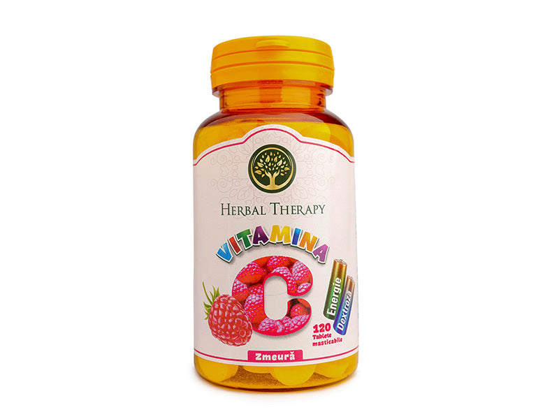 Herbal Therapy Vitamina C cu gust de zmeura comp.mast.