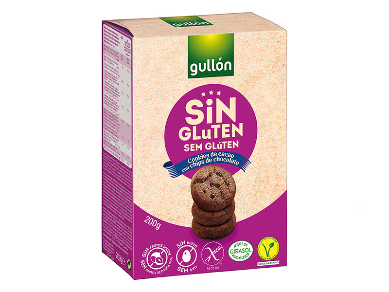 Gullon biscuiti Cookies Cacao Choco Chips fara gluten 200g