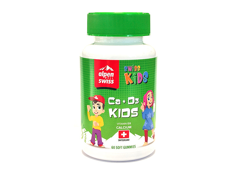 Alpen Well jeleuri vitaminizate Ca+D3 cu zahar, gust de capsuna pentru copii 3 ani + (borcan)