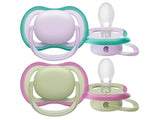 Силиконовые пустышки Philips Avent Ultra Soft для девочек (0-6 месяцев) (2 шт., SCF085/24)