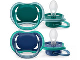 Philips Avent Ultra Air Suzete din silicon 6-18m 2 buc verde-albastra SCF085/31 New