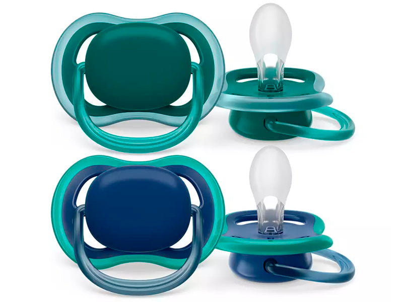 Philips Avent Ultra Air Suzete din silicon 6-18m 2 buc verde-albastra SCF085/31 New