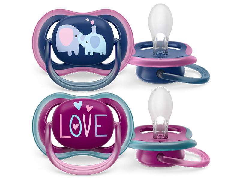 Philips Avent Ultra Air Suzeta din silicon 18m+ 2 buc verde-albastru