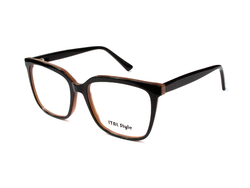 Rama optica Ital Style 2865B C4/negru-bej/53-17-140, p/u femei