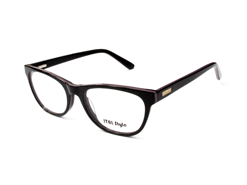 Rama optica Ital Style 2881C C1/negru-violet/53-18-140, p/u femei