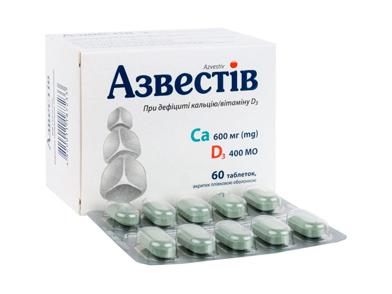 Azvestiv Ca(600mg)+D3(400MO)
