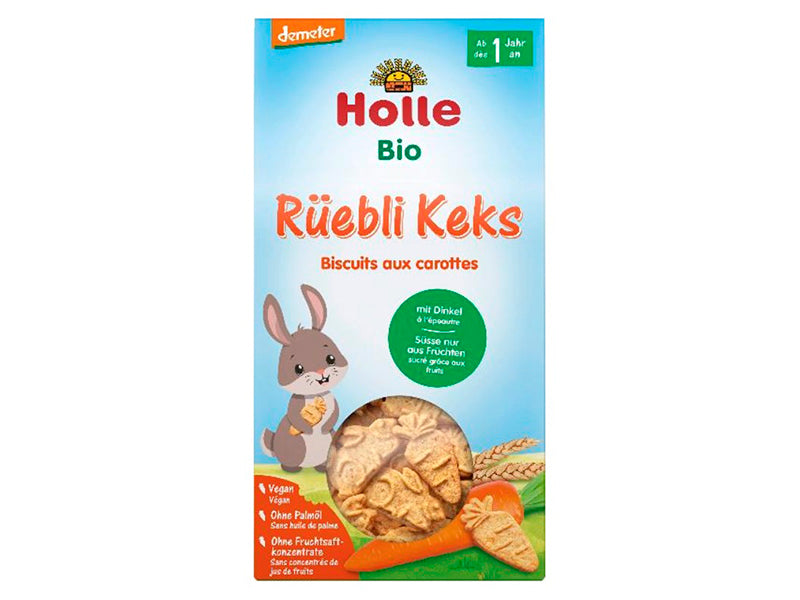 Holle Bio Organic biscuiti din griu spelt cu morcovi (12 luni+) 125g