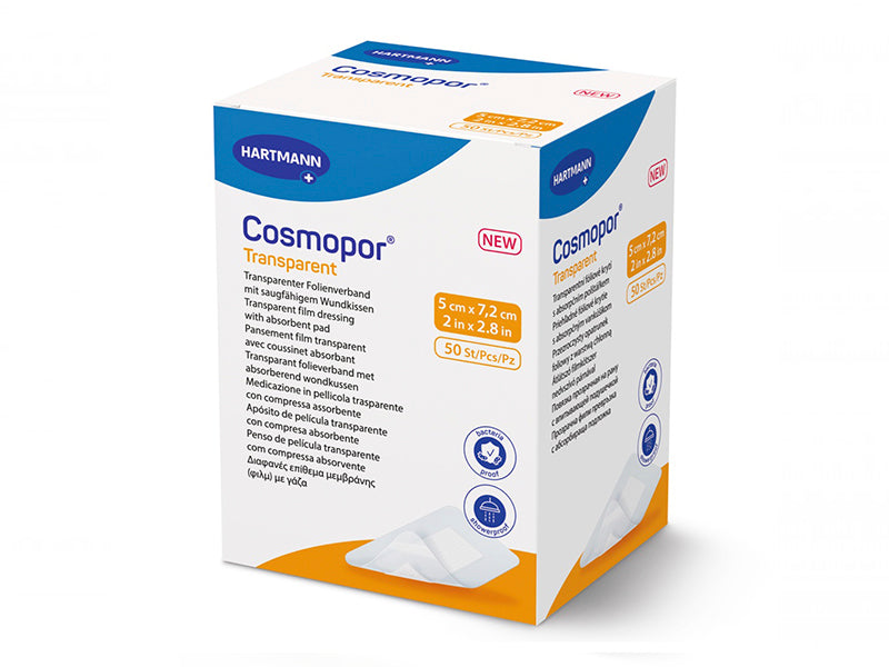 Hartmann Cosmopor Transparent Plasture steril cu corp absorbant 5 x 7.2cm 9010510