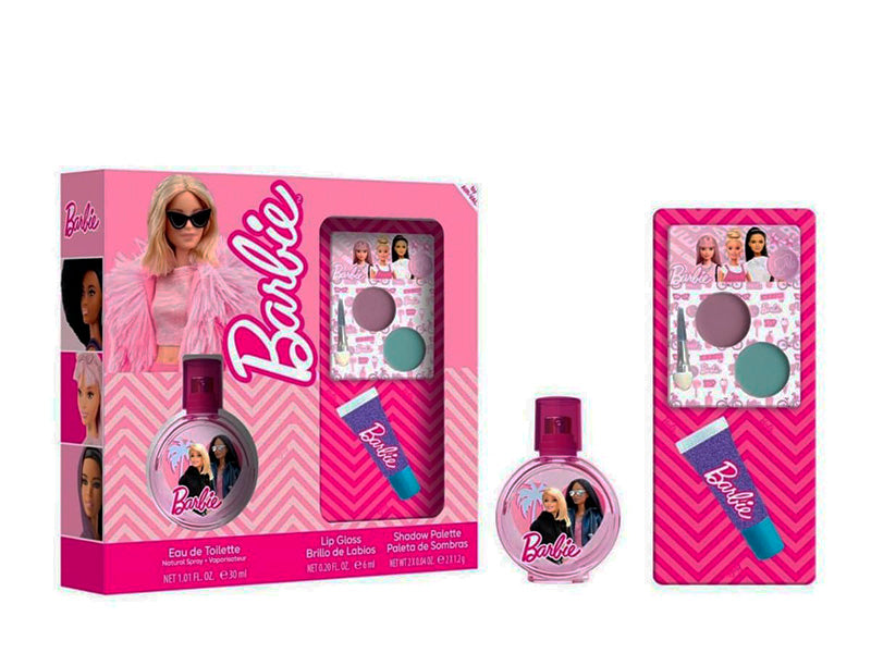Air-Val Set Cadou Barbie Apa de toaleta 30ml + Luciu de buze 6ml + Fard de pleoape 2x1,2g P009424