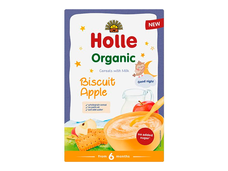 Каша Holle Organic на пшеничном молоке и яблоках, печенье (6 месяцев+) 250г