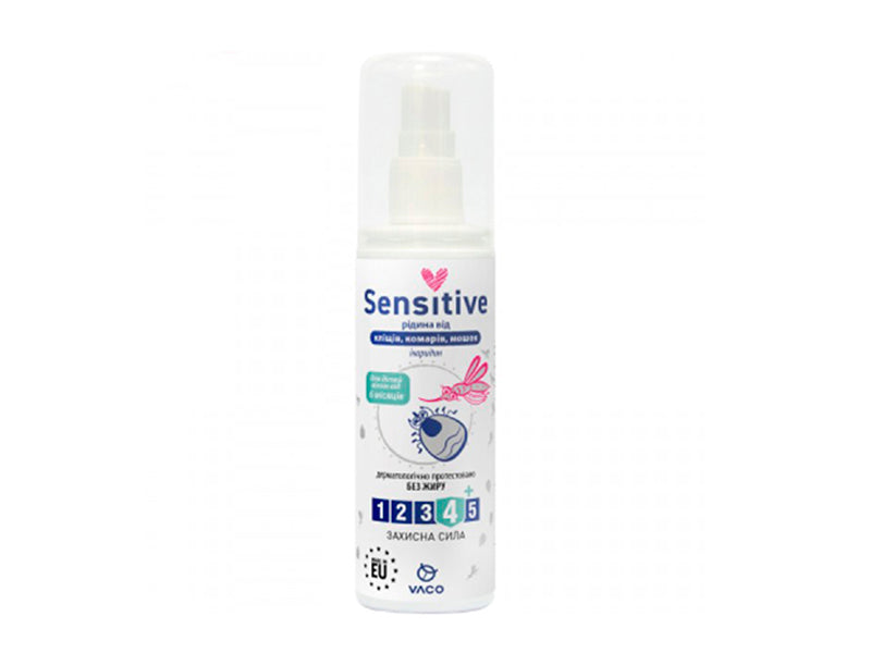 VACO Sensitive Spray contra tintari,capuse,moschi cu  Icaridin 10% pentru copii de la 6 luni, 80 ml