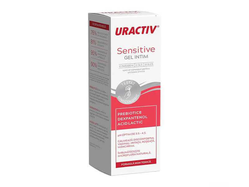 Uractiv Sensitive gel intim 200ml + Servetele intime cadou