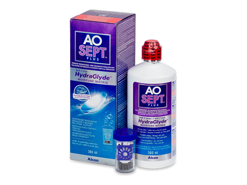 Solutie pentru lentile de contact Alcon Aosept Hydraglyde 360 ml