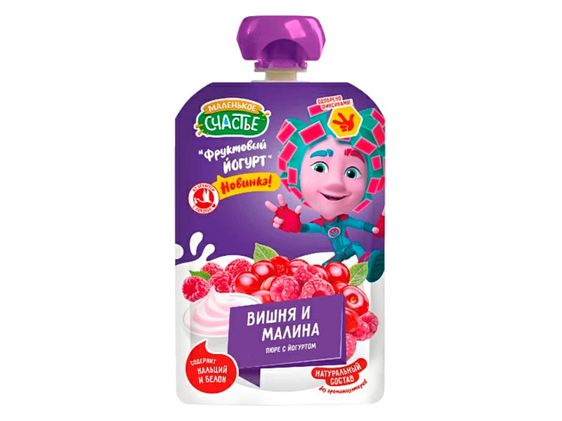 Fixiki Piure iaurt-cirese-zmeura 85 g (6+)