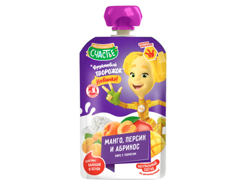 Fixiki Piure de brinza-mango-caise-piersici 85 g (6+)