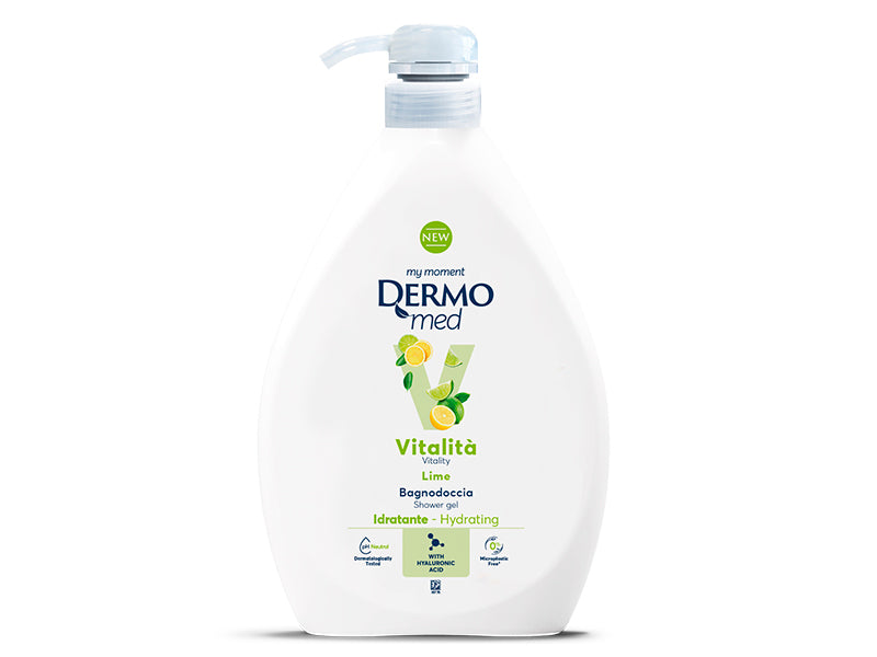 Dermomed Gel de dus Vitalita Lime cu dozator 1L