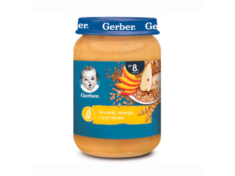 Gerber Pireu de pere, mango si trei cereale