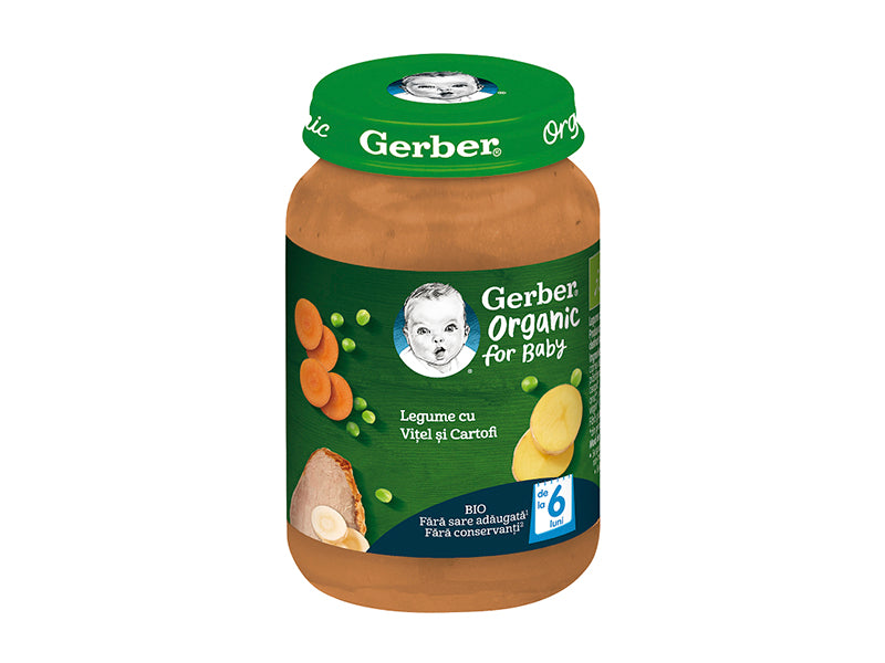 Gerber Pireu de mix de legume cu vitel si paste