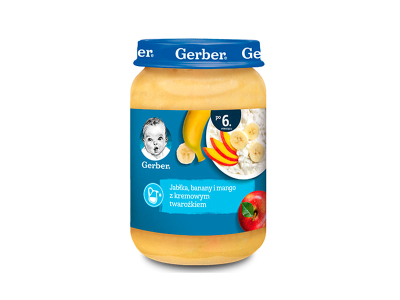 Gerber Pireu de mere, banane si mango cu branza de vaci