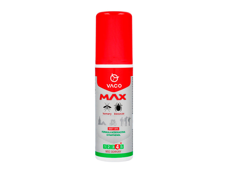 VACO MAX Aerozol(spray)contra tintarilor,capusei,moschi DEET 30% cu pantenol 100 ml