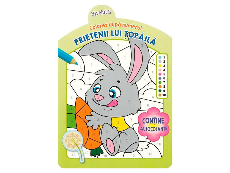 Carte Colorez dupa numere. Prietenii lui Topaila