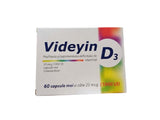 Videyin 25mcg 1000UI caps. (Vitamina D3)