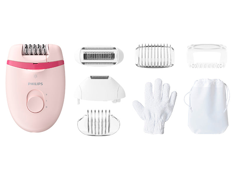 Philips PC Epilator compact Philips Satinelle, cu fir, setari 2 viteze, Opti-lighT BRE285/00