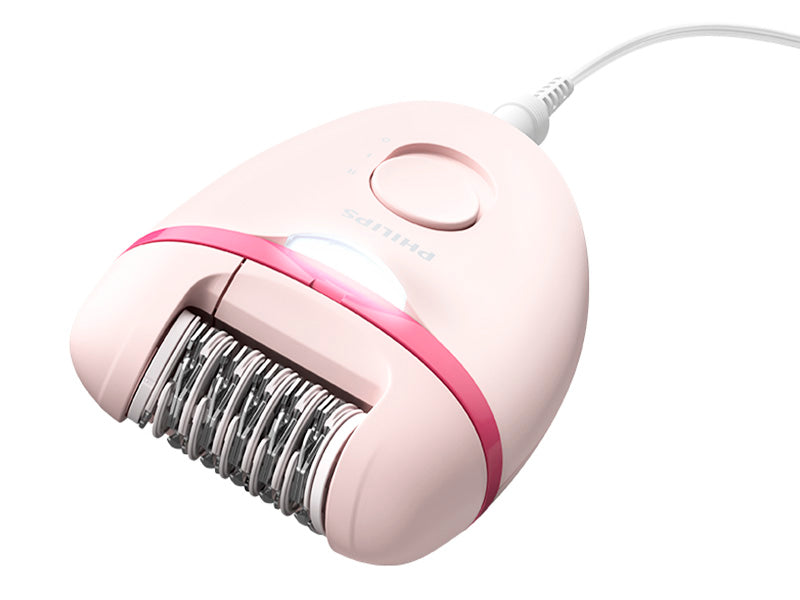 Philips PC Epilator compact Philips Satinelle, cu fir, setari 2 viteze, Opti-lighT BRE285/00