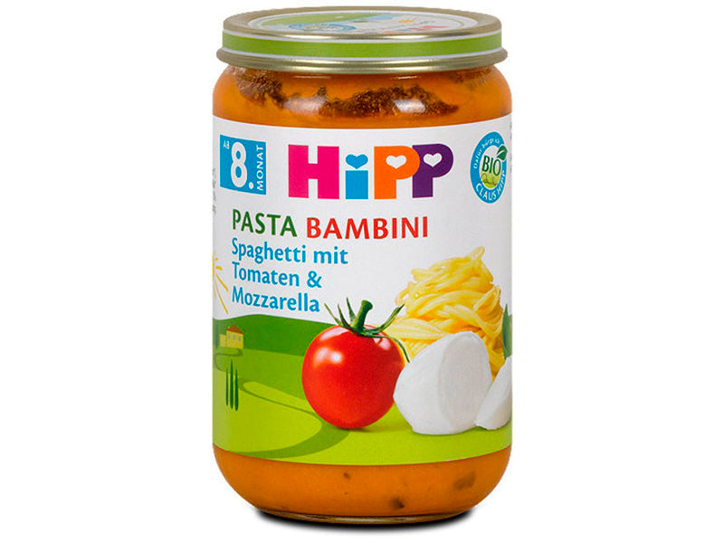 Hipp Piure Spaghete bio cu tomate ?i mozzarella (8 luni) 220 g