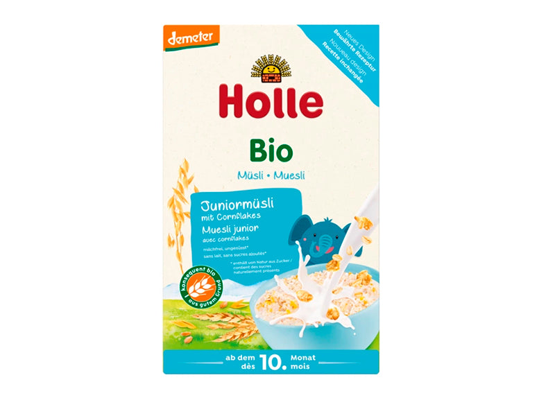 Holle Organic muesli Junior cu fulgi de porumb