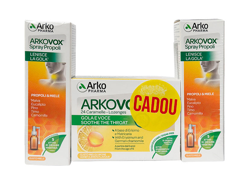 Arkovox SET Propolis Spray 30ml 2buc + Arkovox Miere/Lamiie Cadou