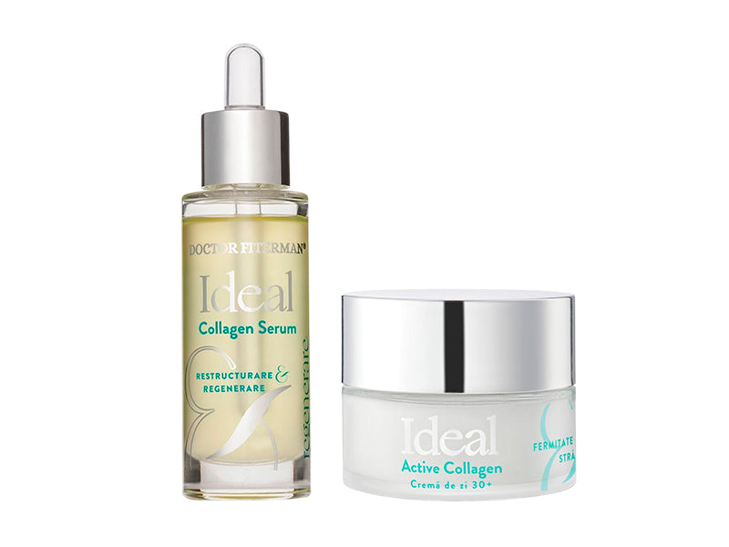 Doctor Fiterman SET IDEAL Collagen Serum ser restructurant 30ml + Crema de zi 30+  50ml Cadou