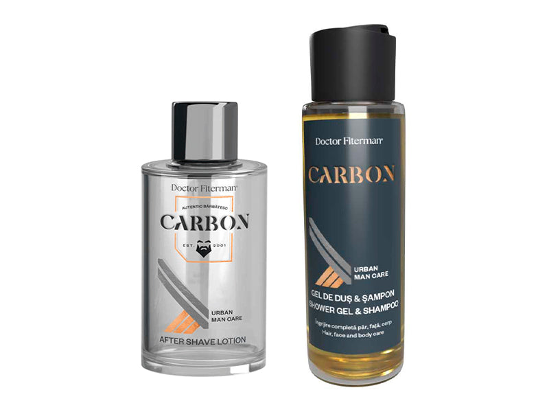 Doctor Fiterman SET Carbon Lotiune aftershave 100ml + Gel de dus si sampon 250ml Cadou