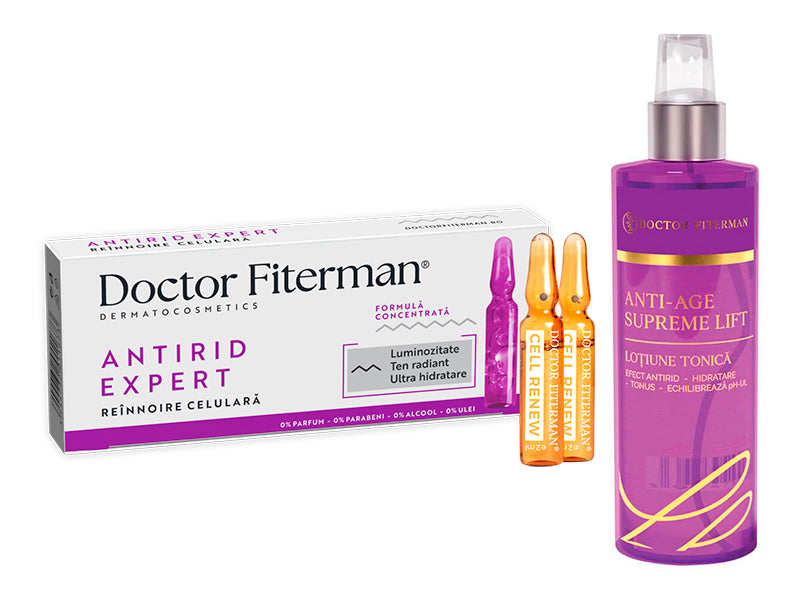 Doctor Fiterman SET Anti-rid Expert N10 fiole x 2ml + Anti-Age Lotiune tonica spray 250ml