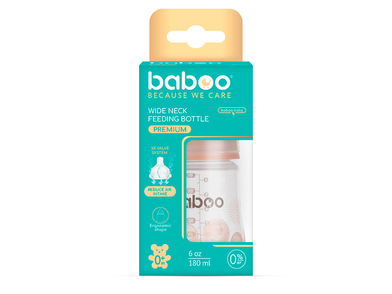 Baboo biberon anti-colic au naturale 180ml 0M+