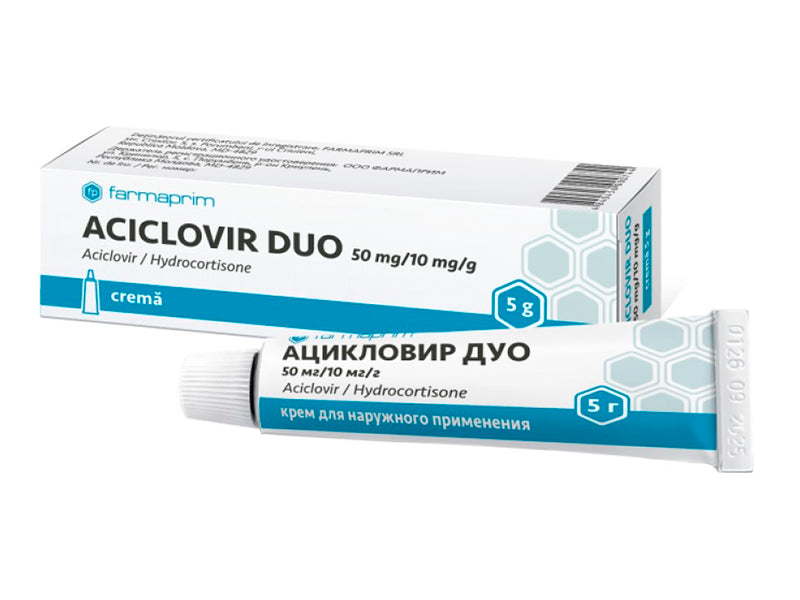 Aciclovir Duo crema 50mg/10 mg/g 5g N1