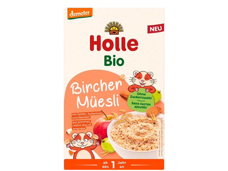 Holle Organic muesli Bircher cu fructe (12 luni+) 200g