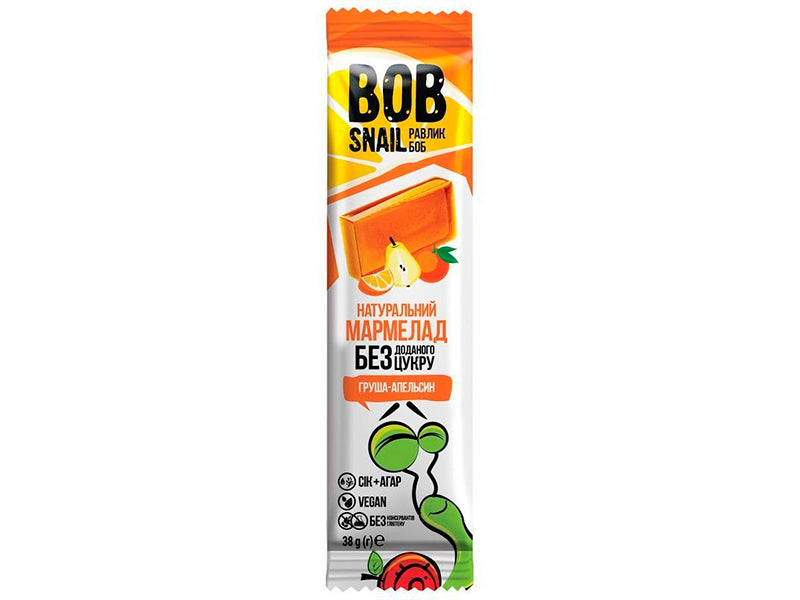 Bomboane Marmelada naturala pere-portocale BOB SNAIL 38g