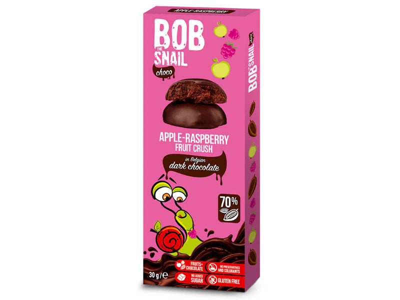 Bomboane mere-zmeura-ciocolata belgiana Bob Snail 30gr