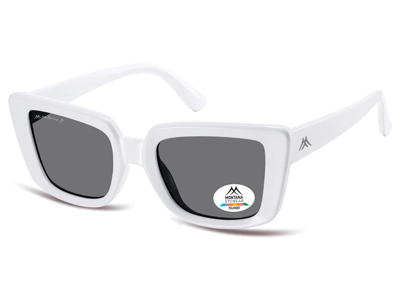 Ochelari de soare Montana MP193E, 2025, shiny white, din Acetat, p/u femei + husa moale