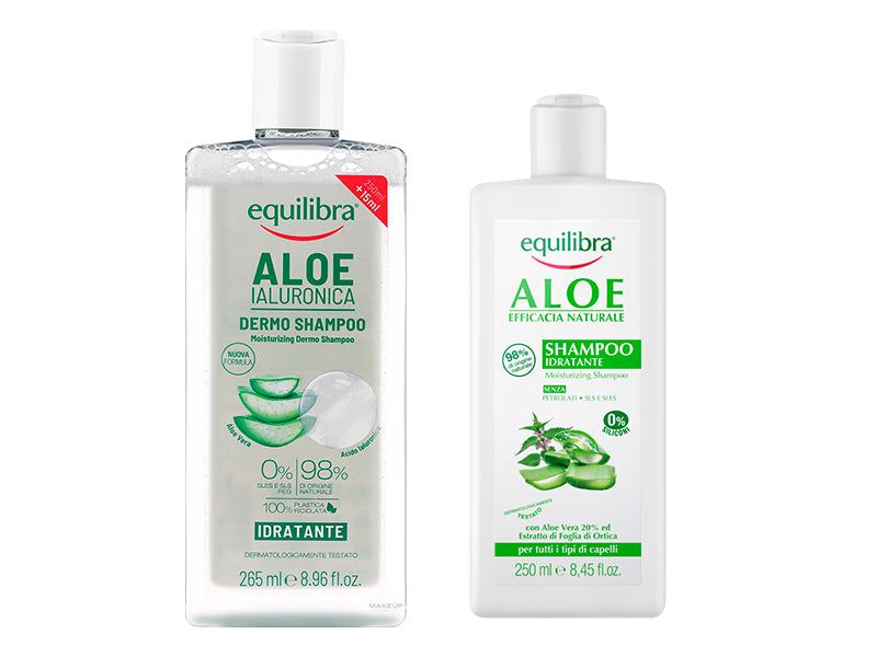 Equilibra Aloe Set Acid Hialuronic Sampon 265ml + Equilibra Aloe Sampon hidratant cu Urzica 250ml Cadou
