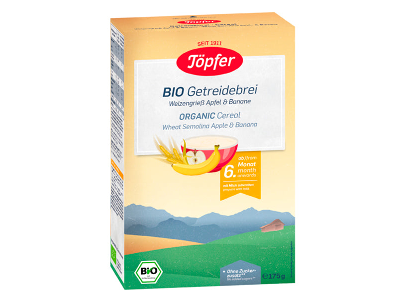 Topfer Terci Cereale BIO gris mere+banane 175g